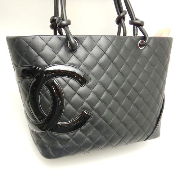 Chanel Large Tote Bag Cambon Line Calf Black - Picture 2 of 6